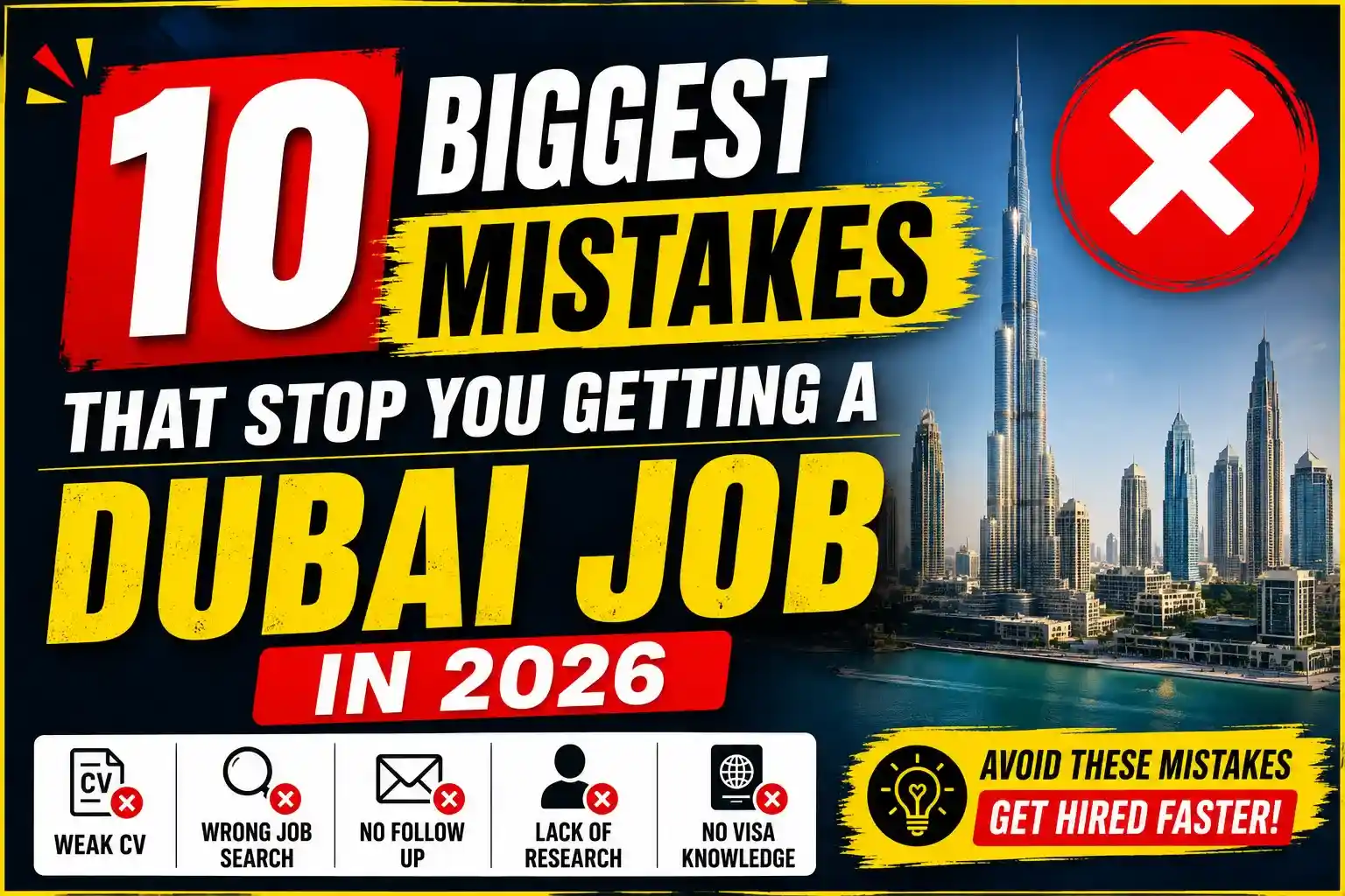 10 Biggest Mistakes That Stop You Getting a Dubai Job in 2026