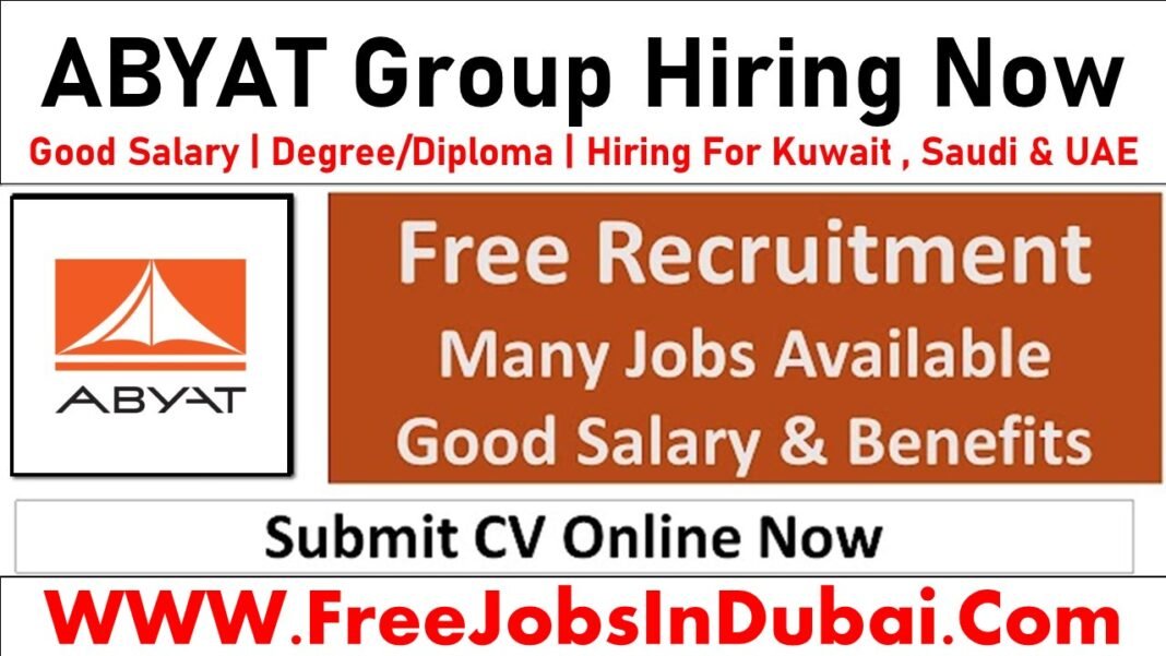 ABYAT Careers Jobs Vacancies In Kuwait , Saudi & UAE