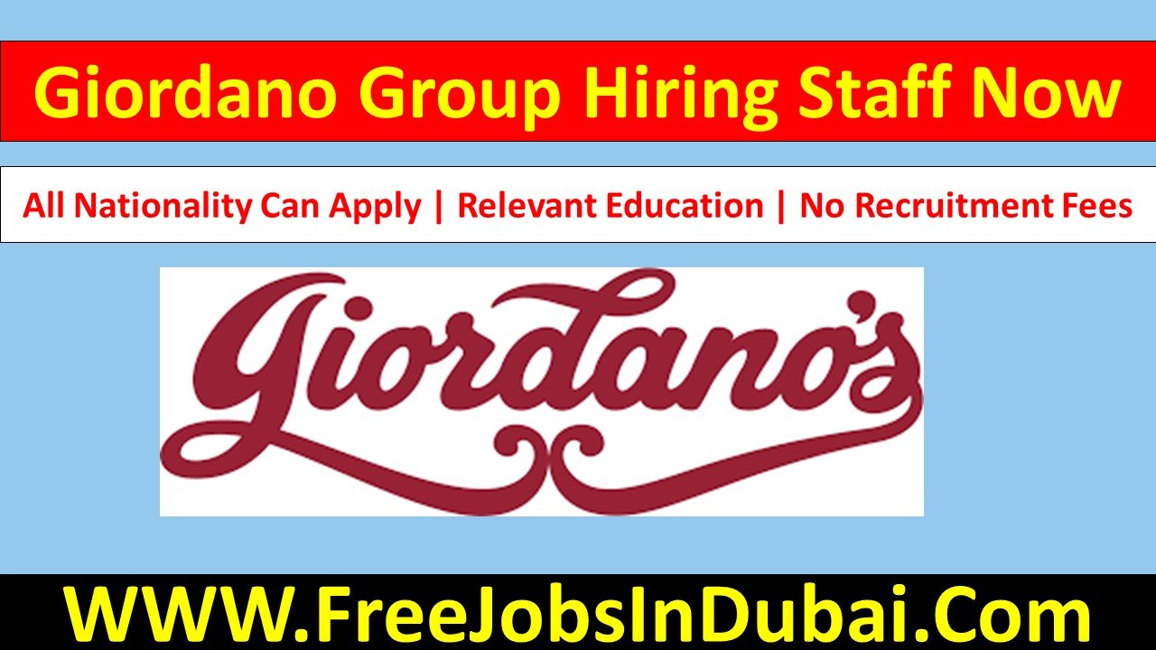 giordano careers Dubai Jobs