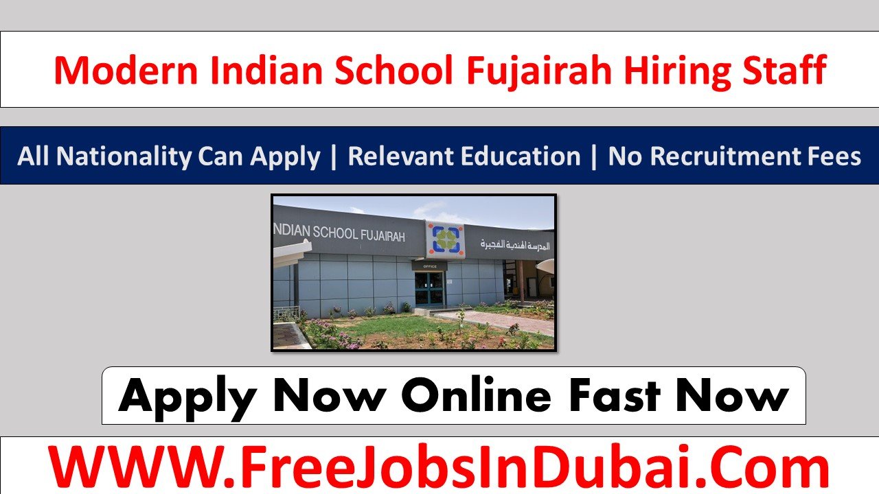 modern indian school fujairah careers Jobs