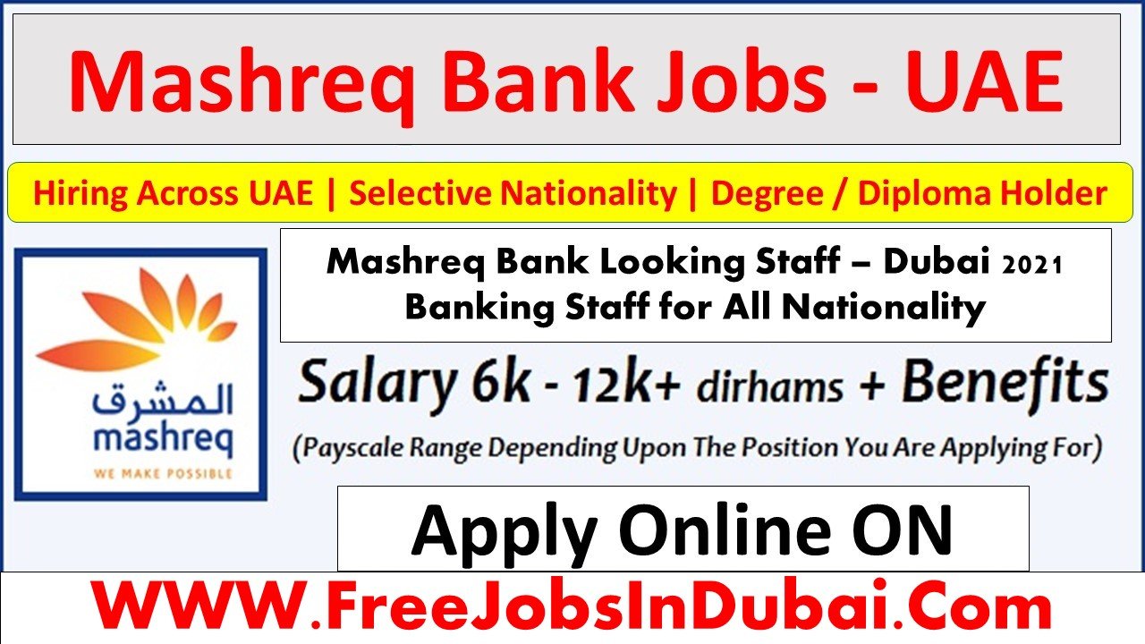mashreq bank careers Dubai Jobs