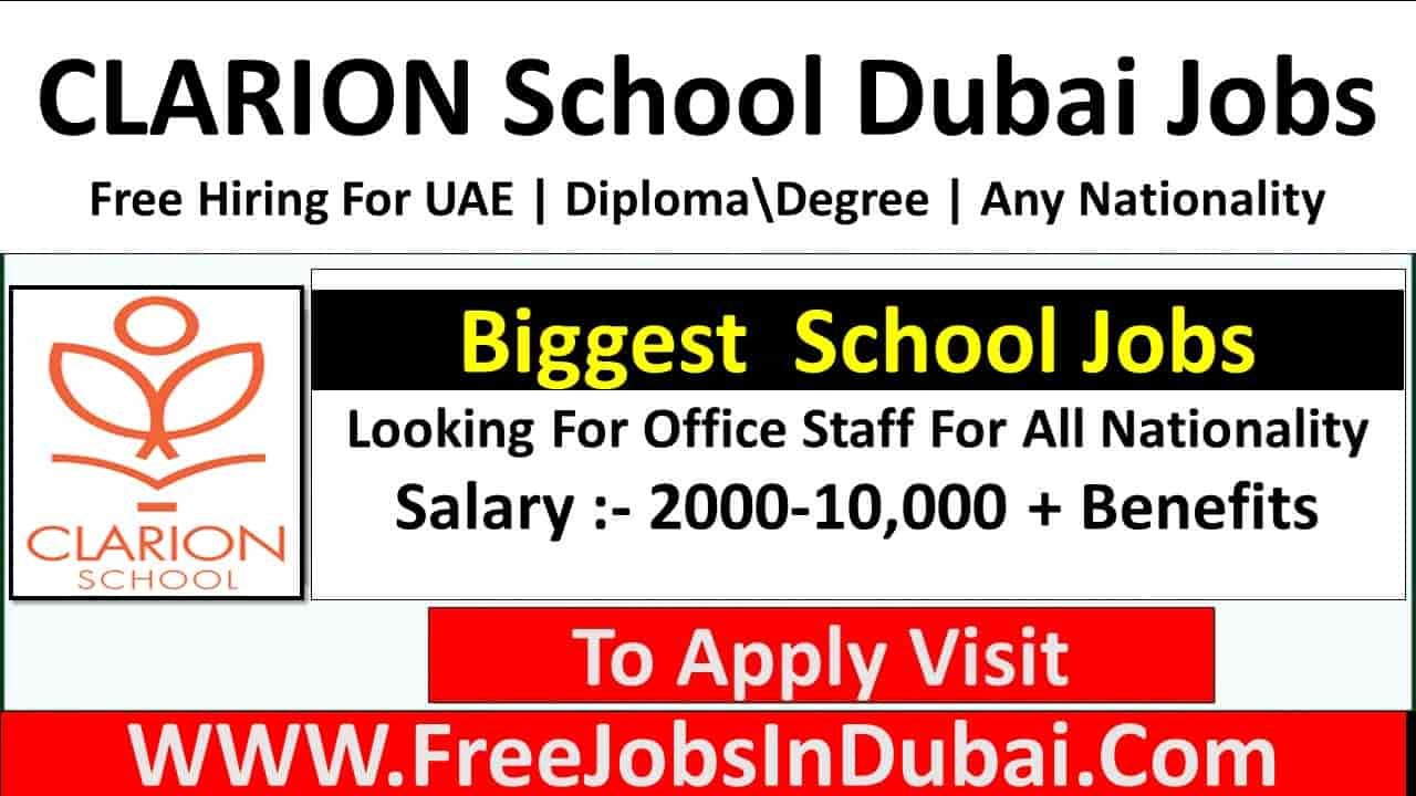clarion school Dubai Jobs