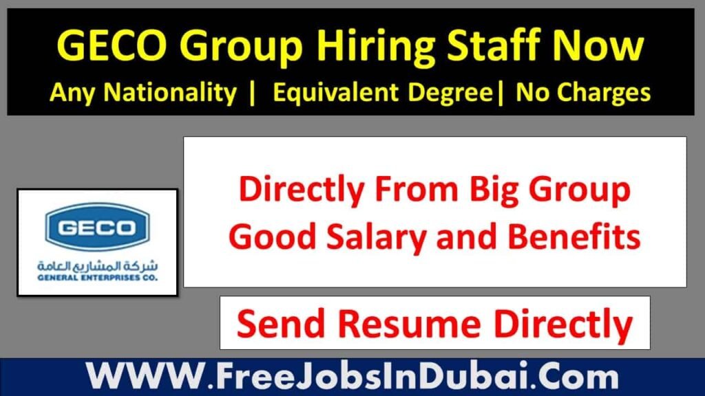 GECO Sharjah Careers Jobs Vacancies In Dubai - JobsInDubai